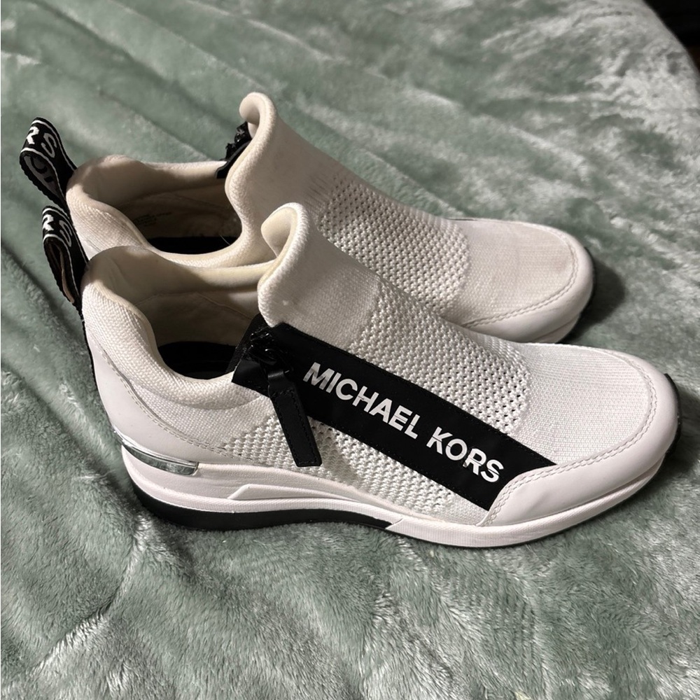 Michael Kors White Slip-On Sneakers